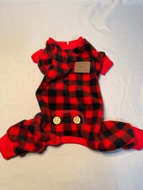 Kyeese Wear Buffalo Plaid Dog Pajamas, Medium